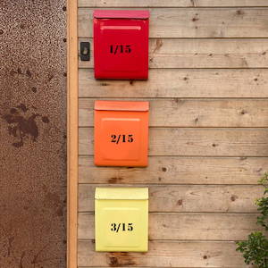 Baby wear: custom house number decal for letter box