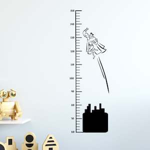 superman growth chart wall decal