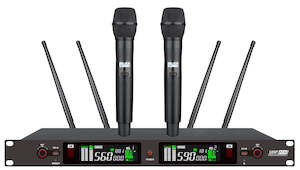 FULINDA HT-802D UHF Dual Channel 170m range Wireless Microphone (MC30)