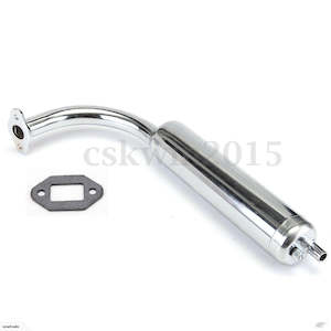 Exhaust Muffler Pipe 2 Stroke Motorized Push Bike (2T056) + Gasket (2T137)