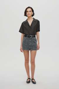 NEUW Mercer Mini Skirt In Stone Grey