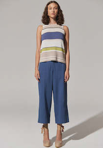 Clothing: Pol Estel Stripe Knit Tank Blue Multi