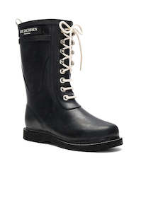 Clothing: Ilse Jacobsen Mid Lace rain Boot Black