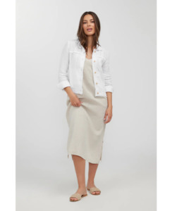 Clothing: Humidity Bella Linen Jacket White