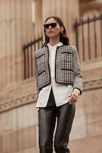 Zoe Kratzmann Patron Jacket Check Boucle