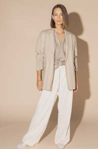 Clothing: Loughlin Living Blazer in Natural Stripe