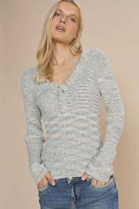 Clothing: Mos Mosh Eisle Long Sleeve Knit Top Wasabi