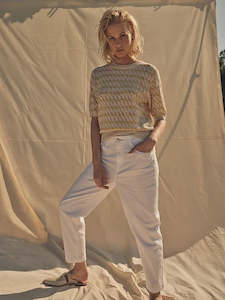 Clothing: Mos Mosh Karin Linen Knit Top Goldfin