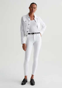 Clothing: AG Farrah Skinny Ankle In White