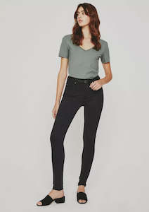 Clothing: AG Farrah  High Rise Skinny in Superstretch Sateen