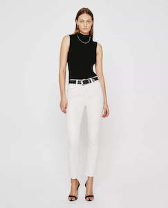 Clothing: AG Mari Crop White Cream Jeans