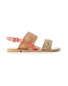 Walnut Melbourne Camelia Sandal in Tan Leopard