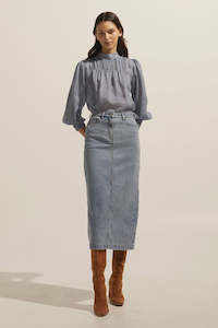 Clothing: Zoe Kratzmann Accord Skirt in Washed Denim