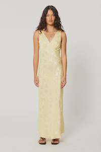 Rollas Eliza Jacquard Dress In Limoncello