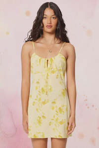 Rollas Georgie Mini Dress In Limoncello Daydream