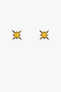 Antler Gold Star Earring Yellow