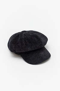 Clothing: Antler Newsboy Cap Black Cord