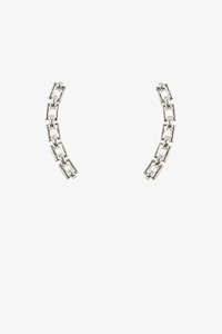 Clothing: Antler Chain Link Ear Climber in Silver