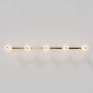 Coral Linear Bar Pendant - Frosted Glass