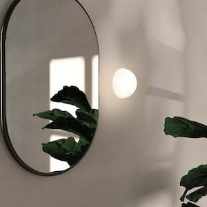 Electric light fittings: Orb Dome Mirror Wall Light