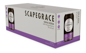 Scapegrace Gin Boysenberry Lemon & Soda 10 pack