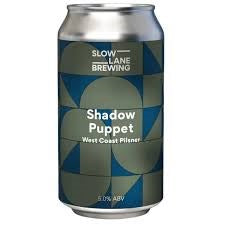 Slow Lane Brewing Shadow Puppet West Coast Pilsner 375ml Can