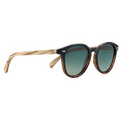 (b2b) TAINE BLACK TORT l Graduated Khaki Lens l Walnut Arms (NO GST) RRP $94.99