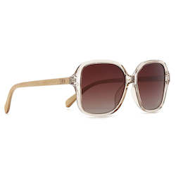 (b2b) SCARLETT CHAMPAGNE l Brown Polarised Lens l Walnut Arms l wholesale- (incl…