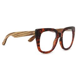 RIVIERA TORTOISE l Wooden Magnifying Blue Light Blocking Reader