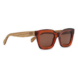 (b2b) ZAHRA AUBURN l Brown Graduated Lens l Walnut Arms ( no GST) RRP $94.99