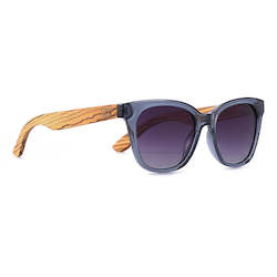 NEW ** LILA GRACE MIDNIGHT BLUE - Blue Frame l Black Graduated Lens l Walnut Arm…