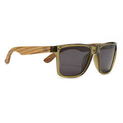 DALTON KHAKI Khaki Sunglasses l khaki Polarised Lens l Walnut Arms