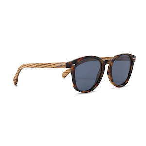 Wholesale Adult Sunglasses: (b2b)TAINE TORT  Blue Lens l Walnut Arms  (NO GST) RRP $94.99