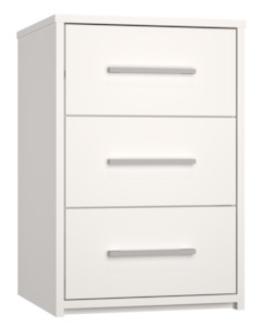 Direct: Bedside Table - 3 Drawer - Set of 2 - Sahara