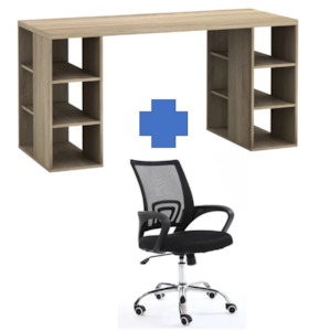 Desk & Office Chair Combo - 2 colour options