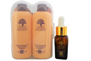 Travel kit: Conditioner, Shampoo & Argan oil serum Arganmidas.nz