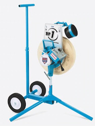 Sporting equipment: BP1 Softball Pitching Machine    NEW with cart