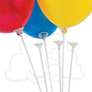 Balloon Stick With Cups (12pc)