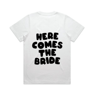 Here Comes The Bride Tee | Black on White