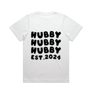 Hubby Tee | Black on White