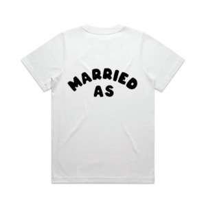 Married As Tee | Black on White