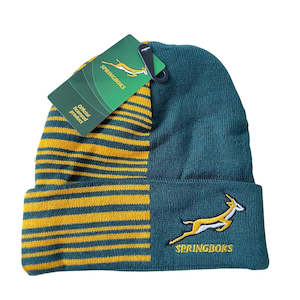 Springbok Beanies with SA Flag and Springbok