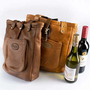 Biltong Braai: Woesmooi Genuine leather Wine Bag