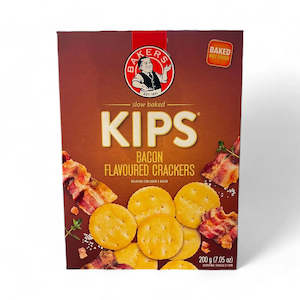 Biscuits Rusks: Bakers Pyotts Kips Bacon Flavoured Crackers - 200g