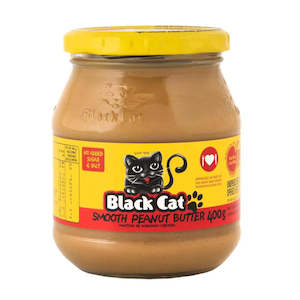 Jam And Spreads: Black Cat Peanut Butter - Smooth 400g NO SUGAR or SALT