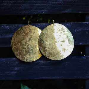 Earthsong Large Circle Textured Earrings - SONIA THERESE