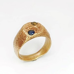 Sandcast Signet Ring GOLD - SONIA THERESE