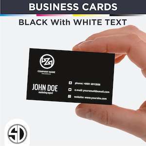 Black - Business card 90x55mm