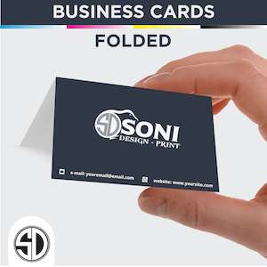 Folded - Business card 180x55mm