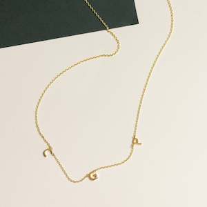 Choose Your Letters Necklace - Solid Gold